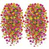 2Pcs Plastic Eucalyptus Fake Plant Decor Daisy Artificial Flowers Hanging Vines For Wedding Arch Home Garden Wall Decoration