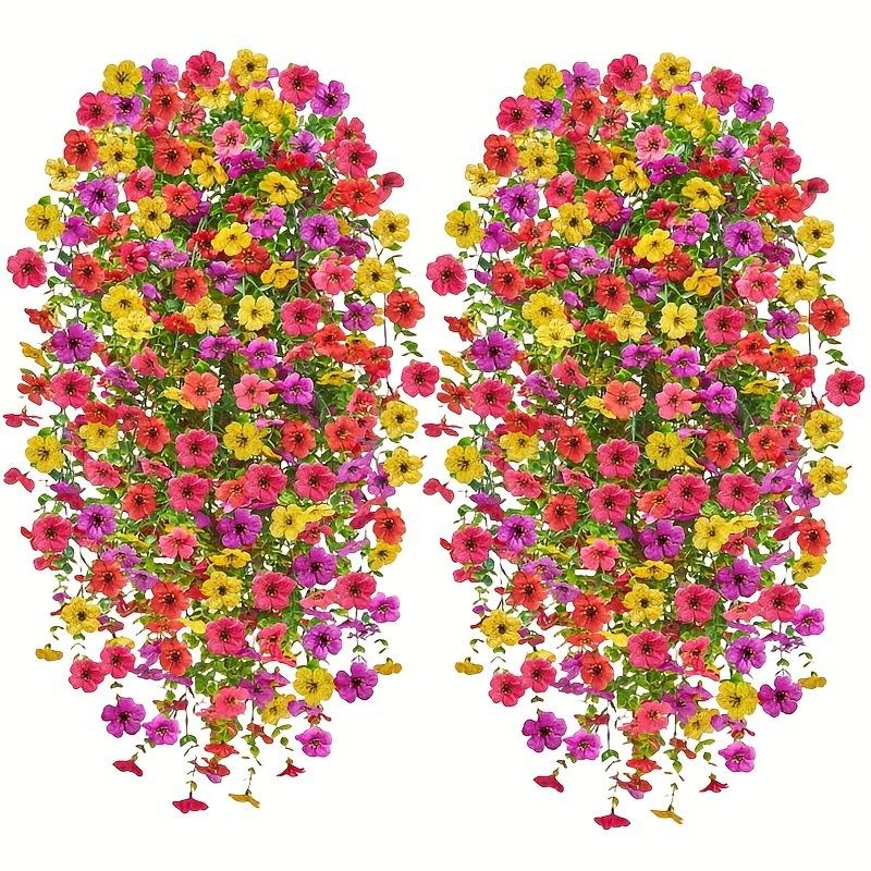 2Pcs Plastic Eucalyptus Fake Plant Decor Daisy Artificial Flowers Hanging Vines For Wedding Arch Home Garden Wall Decoration
