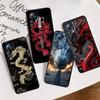 Fashion Dragon Illustration For Xiaomi Mi 15 14 13 13T 12 12T 12S 11 11i 11T Pro Ultra Lite 5G Black Soft Phone Case