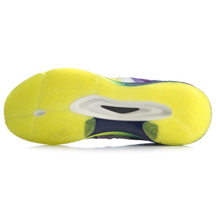 Li Ning Breathable Rebound Badminton Professional Competition Shoes Unisex Shoes White Green Blue AYAQ003-1