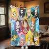 Starring the classic Japanese cartoon ONE PIECE Monkey D. Luffy blanket soft home furnishing nap decoration four seasons warm Sherpa blanket U6
