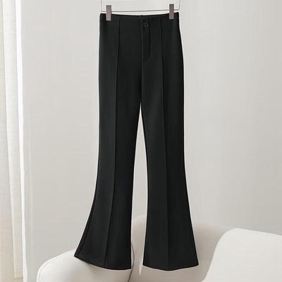 Sibaoshe Women's Fleece-Lined High-Waist Flared Trousers
