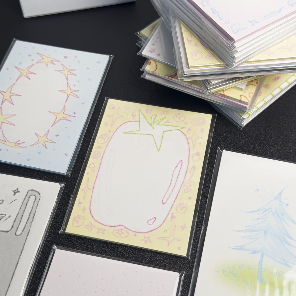 AGUGU23℃ Salt-Based M5 Sticky Paper, Non-Stick Korean- Planner, Diyins- M5 Planner Inner Page Message Sticky