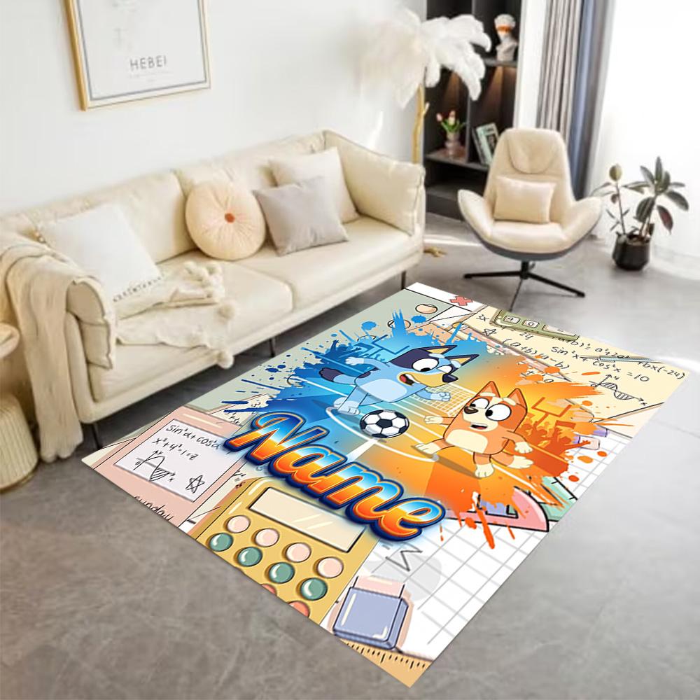 Soccer Fun Personalized Name Floor Mat Design for Bedrooms Foyer Hallway Entryway Anti-slip Rug Office Home Decor Gift for Festivals