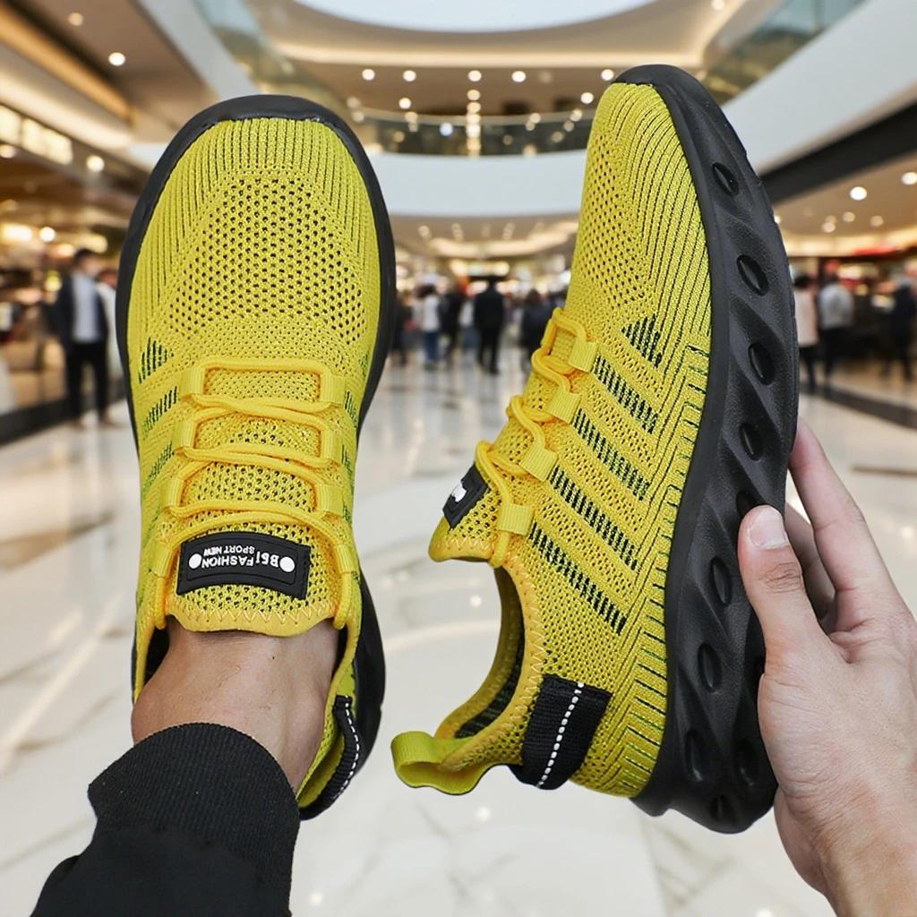 Fashion Men Breathable Mesh Shoes Casual Sports Shoes Running Training Shoes Fast Drying and Wear-resistant NEY Style Tamanos Femininos