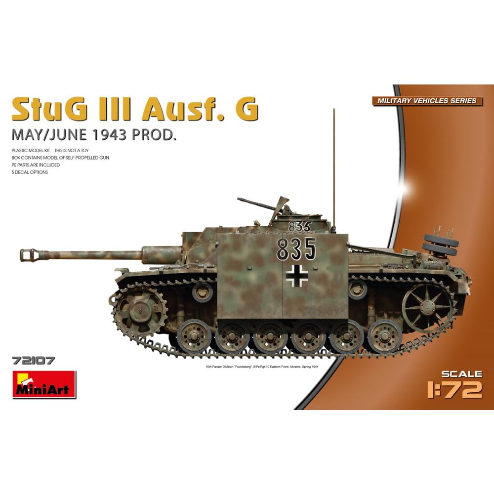 

Miniart WWII German Army III 1943 Production Plastic MA72107 1/72 Sturmgeschütz Ausf. G, May-June Model, Model, сірий колір