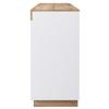 Chest of Drawers with 3 Drawers And 2 Doors, Locker, Storage Function, for Bedroom And Living Room, E1 Chipboard, White+Oak