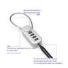 4 Digit Combination Code Number Lock With Spring Coil Wire Rope Colorful Code Lock for Travel Luggage Padlock Cabinet Locker