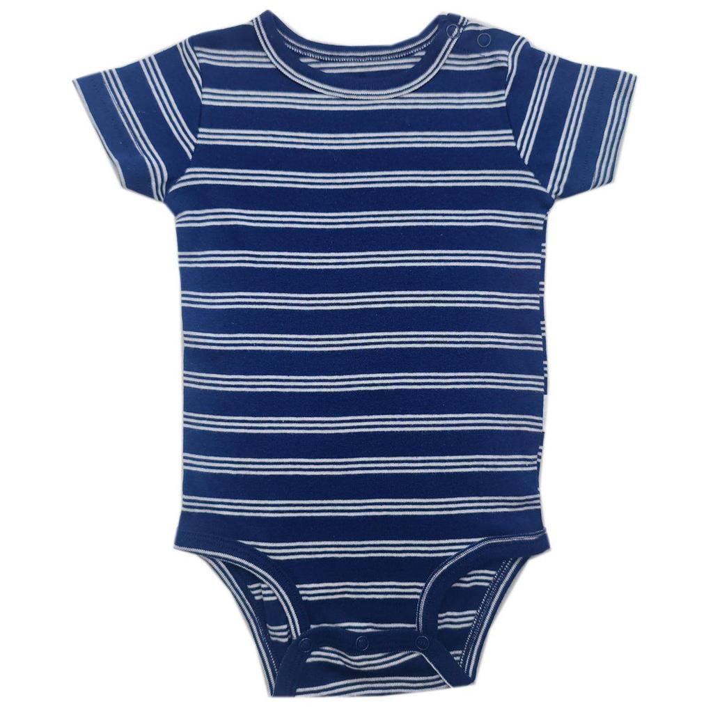 Baby Shoulder Snap Ribbed Cotton Bodysuit - Short Sleeve One-Piece Romper for Boys & Toddlers
