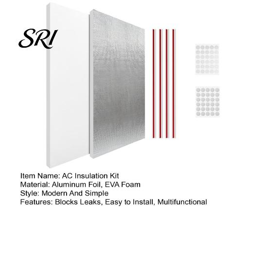 Waterproof AC Insulation Panel 1 Set Window Kit Air Conditioner Foam Seal Panels Blocks Cold Heat Leaks Summer Winter Conditioning Weather Stripping