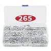 265pcs/set R Type Hairpin Cotter Pins 7 Sizes For Car Repair Lawnmowers Machinery Power Equipment Accessories