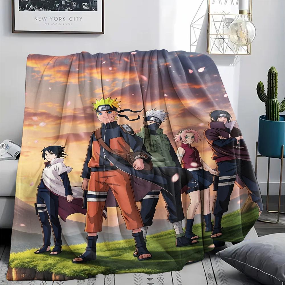 Naruto Characters pattern Flannel Blanket, High quality Comfortable for All Seasons, Home Decor, Warmth and Comfort, Perfect for Gifts.
