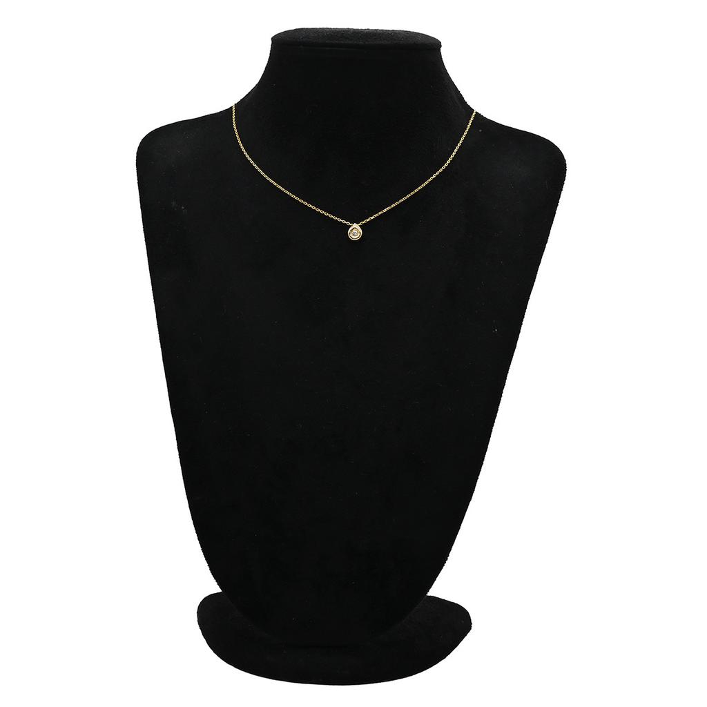 NON BRAND - Solitaire Diamond 0.15ctNecklace 18K Yellow Gold/diamond Array