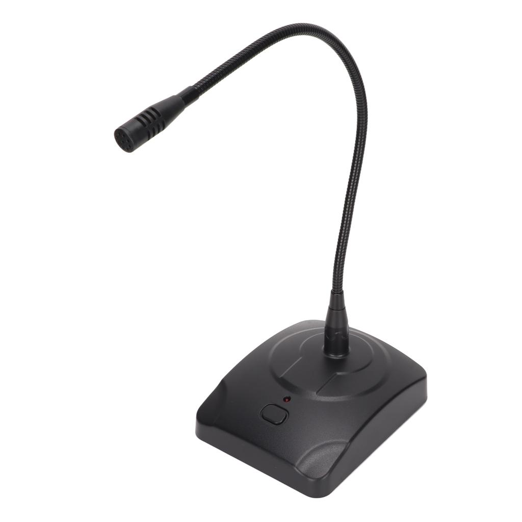 Gooseneck Condenser Microphone Desktop Omnidirectional Mic with Mute Button for Conference Network Speech Broadcast