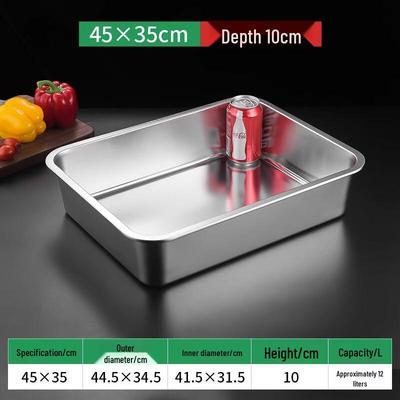 Wuhe 304 Stainless Steel Flat Square Tray