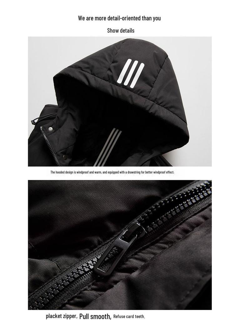 Men's Korean Style Hooded Sleeveless Warm Vest for Autumn and Winter