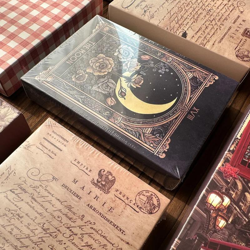 200 listů Kreativní Retro Éra Styl Euron Trhací Materiál Papír Ruční Výroba DIY Scrapbooking Deník Estetický Řemeslný Papír