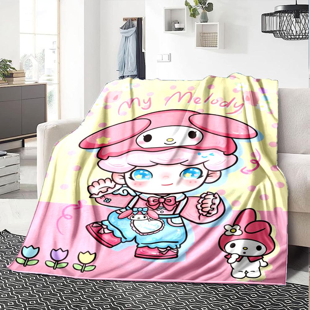 Pop Mart Blanket Soft & Cozy Perfect for Couch Office Seaside for All Seasons Playful Design Unique Gift for Family and Friends Camping
