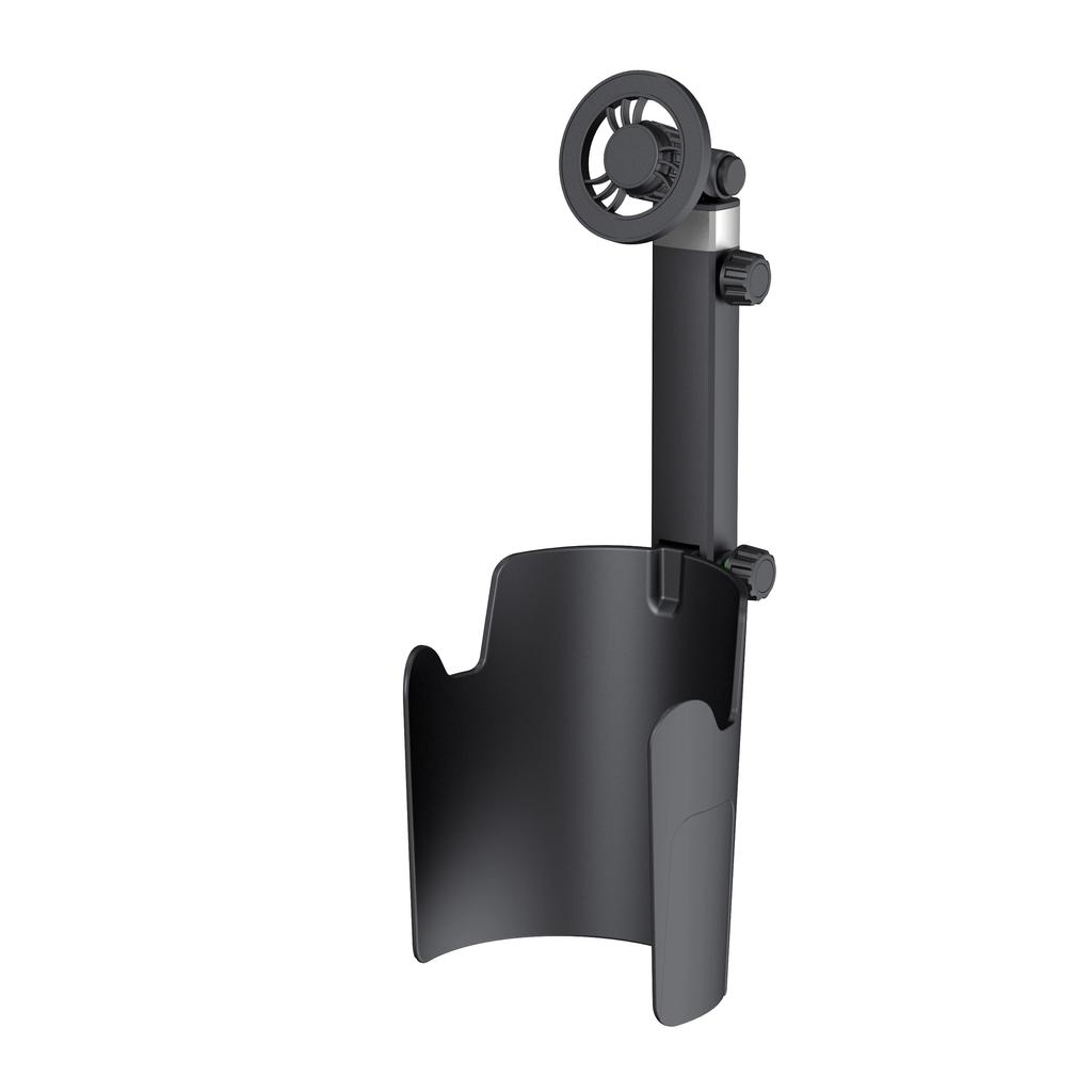 Universal Car Magnetic Mobile Phone Holder with Cup Holder Function 2-in-1 Vertical Horizontal Rotation