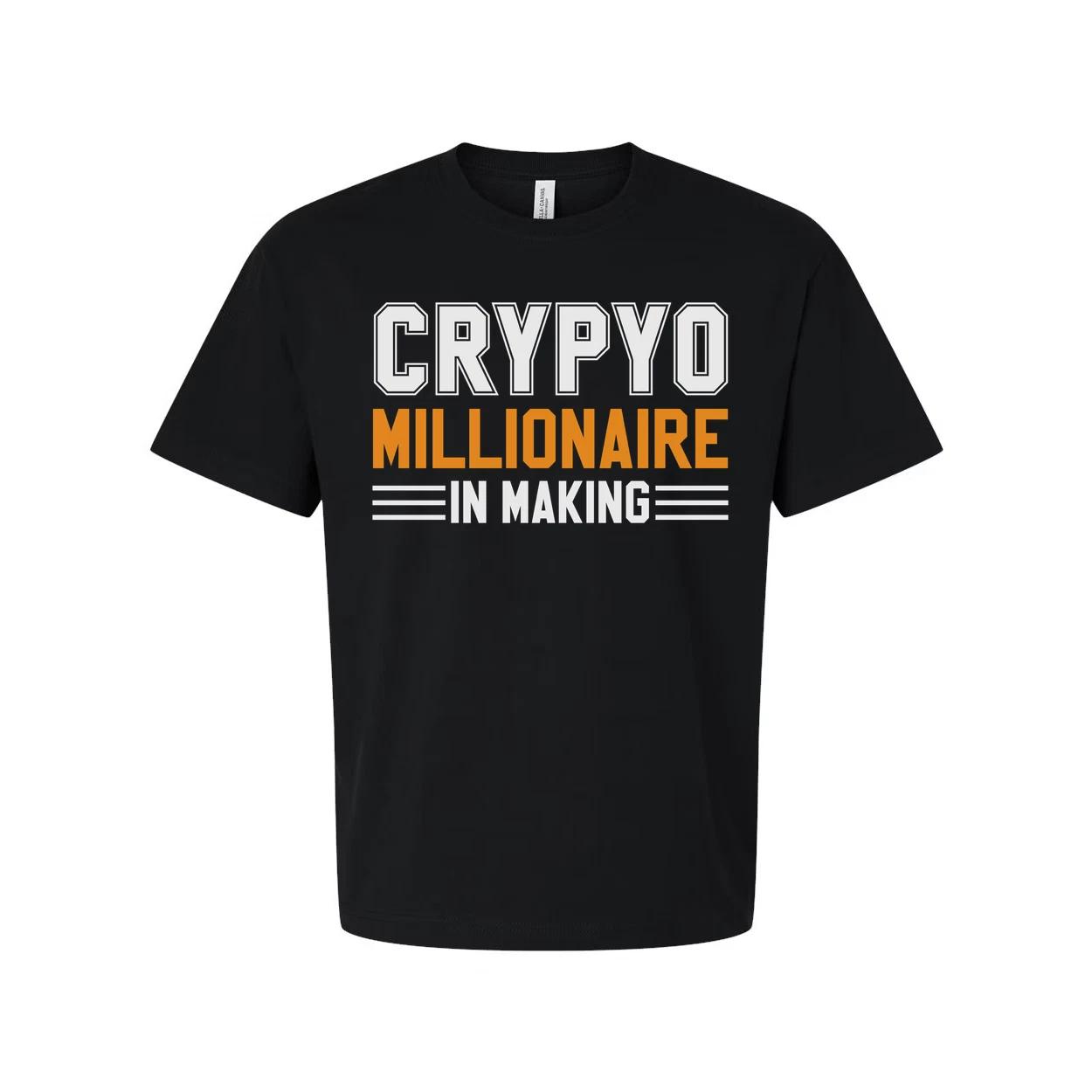Crypto Millionaire In Making Graphic T Shirt For Crypto Enthusiasts And Investor 4XL