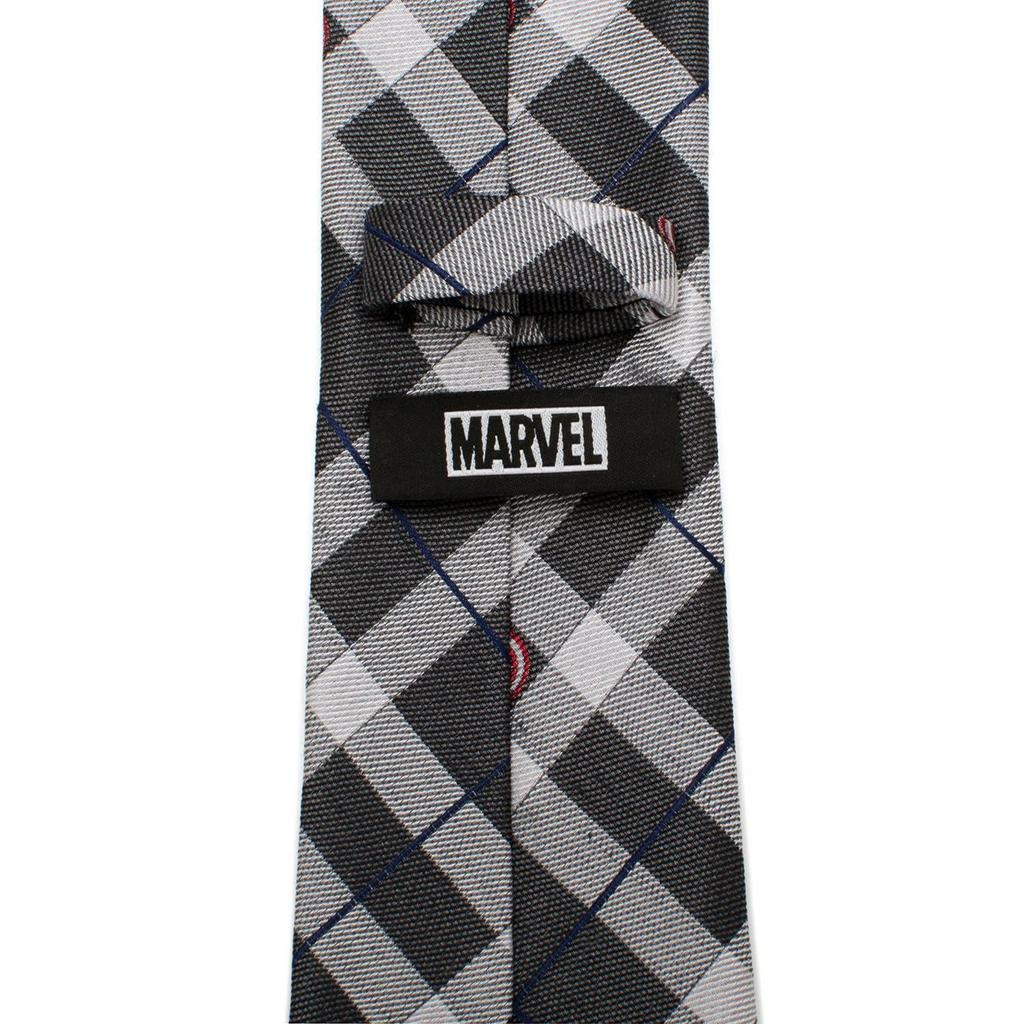 Marvel Captain America Gray Plaid Tie [Cufflinks] Mv-capld-gry-tr