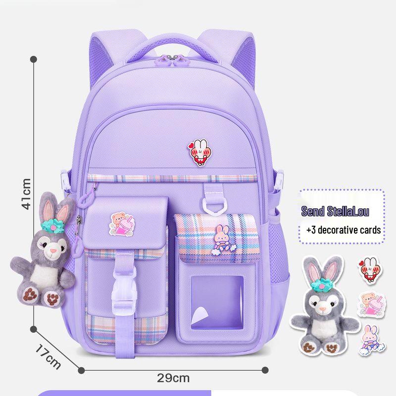 Qinli Girls Ergonomic Lightweight School Backpack Grades 1-3