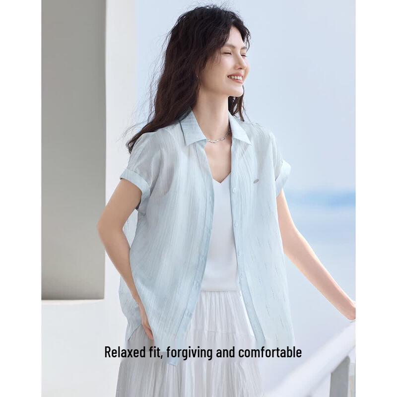 XWI Women s Lyocell Relaxed Fit Dye-Print Blouse XL