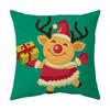 Merry Christmas Cushion Cover 45*45  Cartoons Pillowcase Cotton Linen Sofa Cushions Pillow Cases Pillow Covers