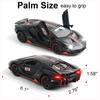 1/32 Scale Lambo LP770-4 Diecast Car Model, Alloy Pull Back Vehicle Toy with Sound and Light, 3 Open Doors, Gift for Kids Toddlers Boys Girls