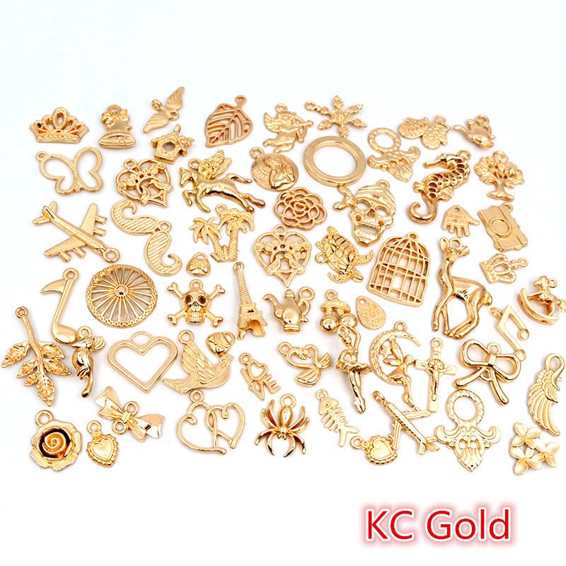 30pcs Mixed Styles Animal Heart Leaf Flower Crown Charms Pendants DIY Jewelry Findings for Necklace Bracelet Making Accessories