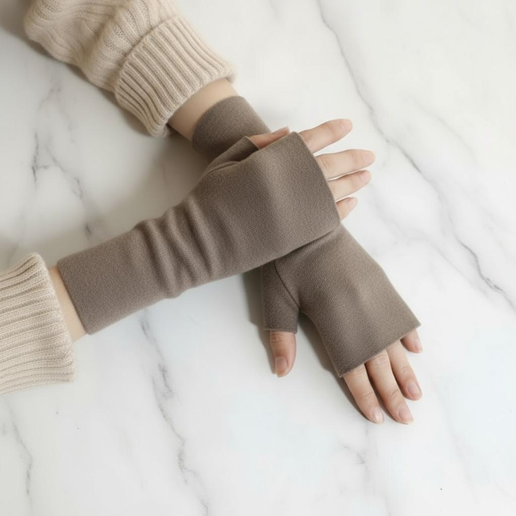 De Rong, Half Fingered Gloves, Warm, Student, Writing, Touchscreen, Gloves, Self Heating, Office, Typing, Fingerless Gloves