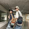 Schoolbag1011 new high-value contrasting color splicing backpack bag, male and female students schoolbag, outdoor travel backpack, large capacity