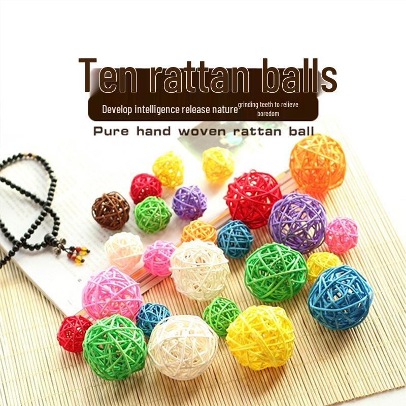 

Ротанговый шар Игрушка-жевалка для попугая – Натуральный цвет, Интеллект и Снятие скуки Diameter 3cm (10 pieces in OPP bag)
