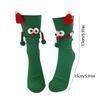 Novelty 3D Designs Christmas Socks Big Eyes Cartoon Middle Tube Socks Cute Cartoon Socks Festive Season
