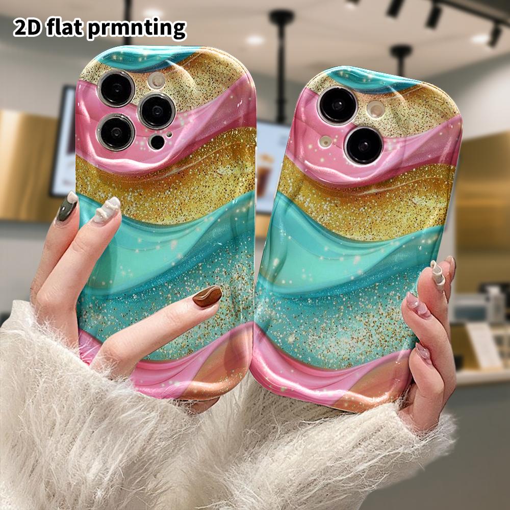Phone Case: 2D Flat, Fits iPhone 12 Pro To 18, Phone Accessory, Glitter Background, Perfect Christmas and Halloween Gift