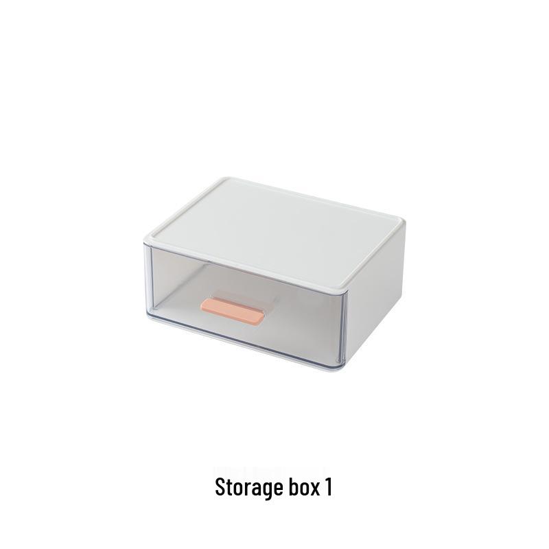 Stackable Transparent Desktop Storage Drawer for Office and Bedroom