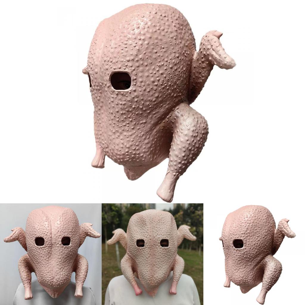 Halloween Tier Latex Hühnermaske mit komischem Stil für Kostümpartys