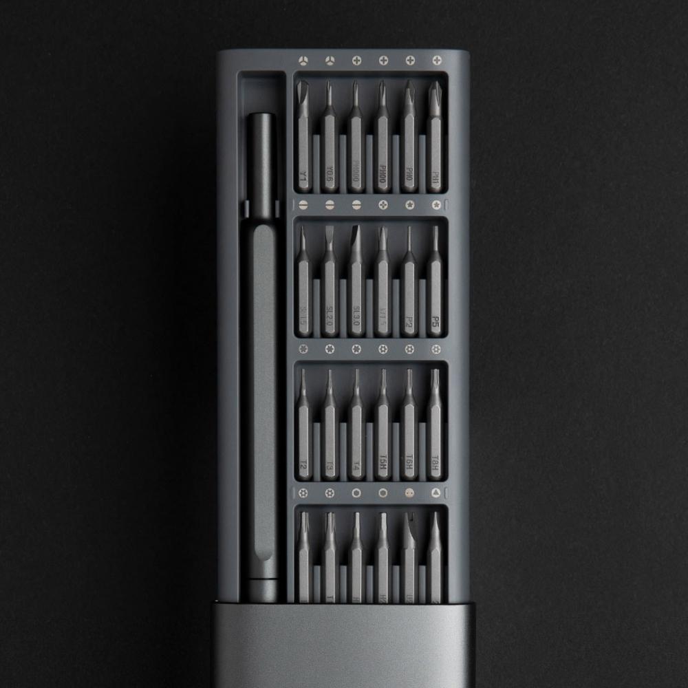 Fine Repair Screwdriver Set, Aluminum Alloy Shell, 24 Bit Head Repair Tools, Screwdrivers, Mobile Phone Repair Screwdrivers