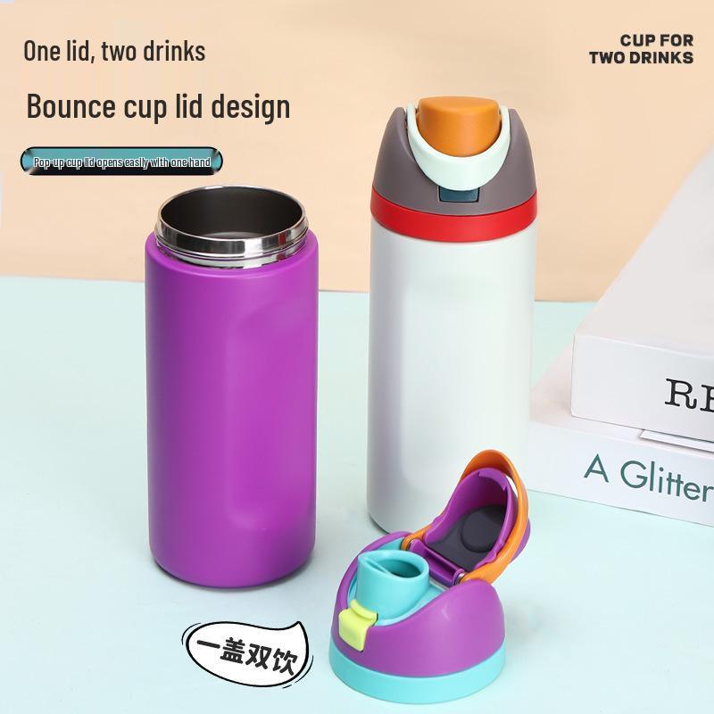 Double-Walled Stainless Steel Insulated Fruit Cup & Sports Water Bottle