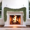 Yousheng 1/2Pcs 150/180/270CM Christmas Artificial Cedar Garland Simulation Norfolk Pine Needle Rattan Fake Greenery Mantle Fireplace Porch Indoor