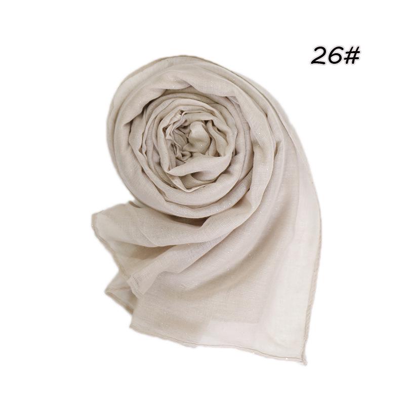 New bronzing Bali yarn women's scarf monochrome gold sprinkled long scarf elegant and fashionable