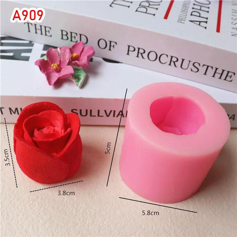 3D Rose Flower Moulds DIY Fondant Chocolate Cake Mold Plaster Work Clay Resin Soap Silicone Mold Cake Decoration Baking Tools