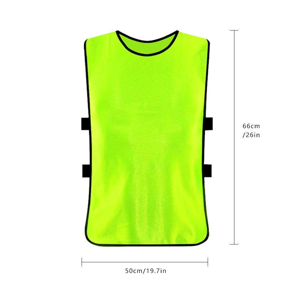 12 Pack Football Jerseys, Adult Quick Dry Vests with Elastic Strap for Football, Basketball, Volleyball