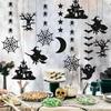 6Pcs New Halloween Ghost Witch Hanging Pendant Happy Halloween Decoration For Home Trick Treat Photo Prop Halloween Suppiles
