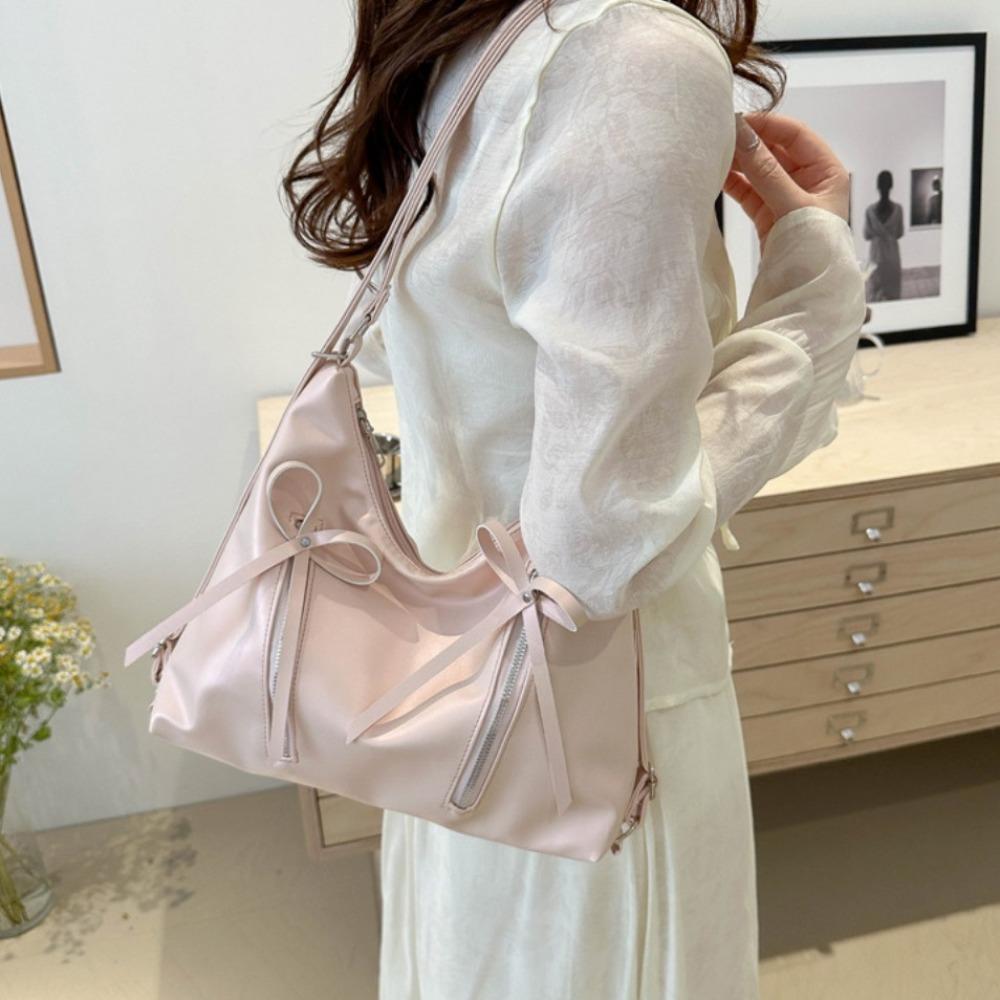 Korean New Style Bowknot Shoulder Bag Large Capacity Bow Crossbody Bag Bow Tote Bag  Outdoor