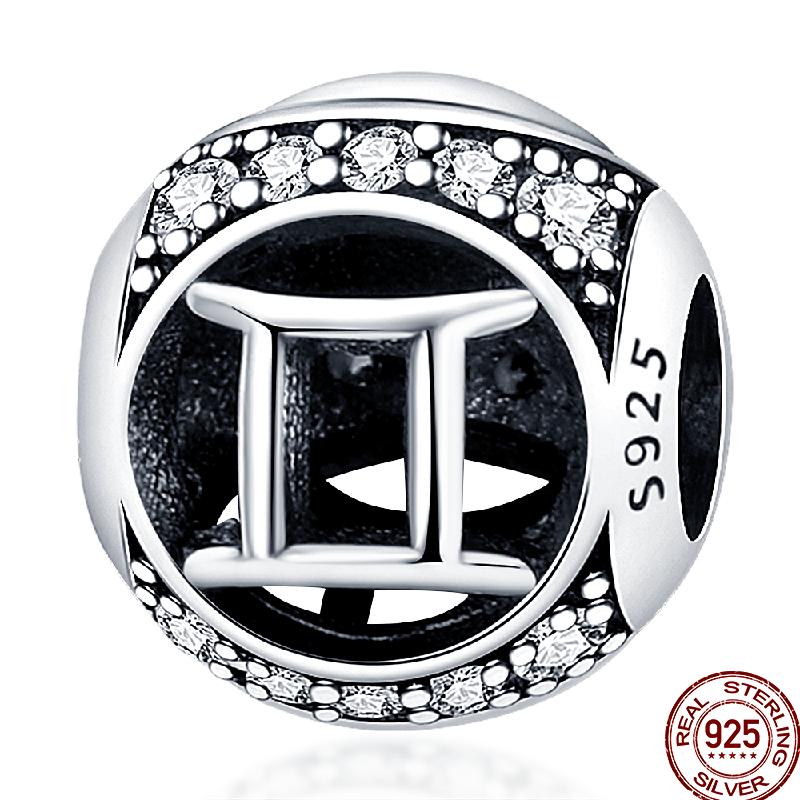 Copper 12 Constellation Series Charms Constellation Pendant Suitable For Pan Original Bracelet Diy Jewelry Gift