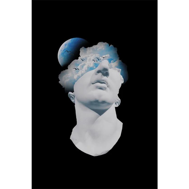 Modern Abstract Greek Statue Poster Zeus Plaster Sculpture Art Canvas Painting David Art Prints Wall Picture for Living Room