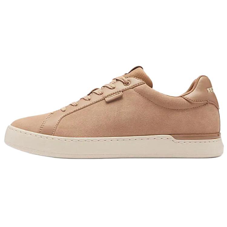 Coach Lowline Round Toe Lace-Up Low-Top Sneakers Men Sneakers Gray Brown CU014-TAU