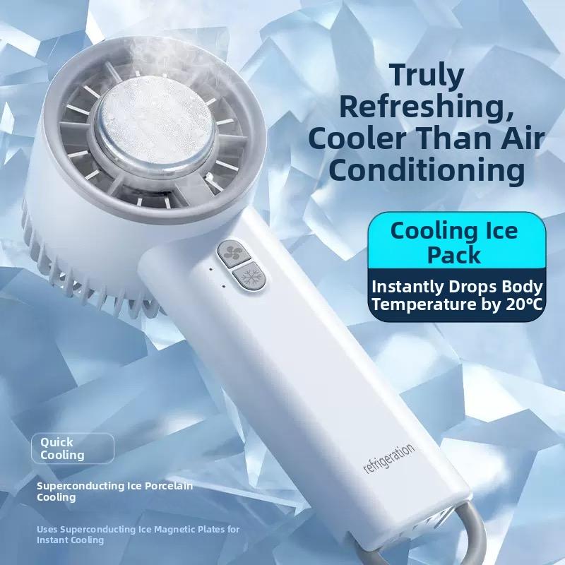 Multifunction Portable Handheld Turbo Fan, 3 Gear Wind Hand Fan with Air Turbo Tech Cooling Fan for Outdoor