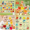 Children Wooden Stacking Blocks Toys Animal And Fruit Beads For Cognitive Play